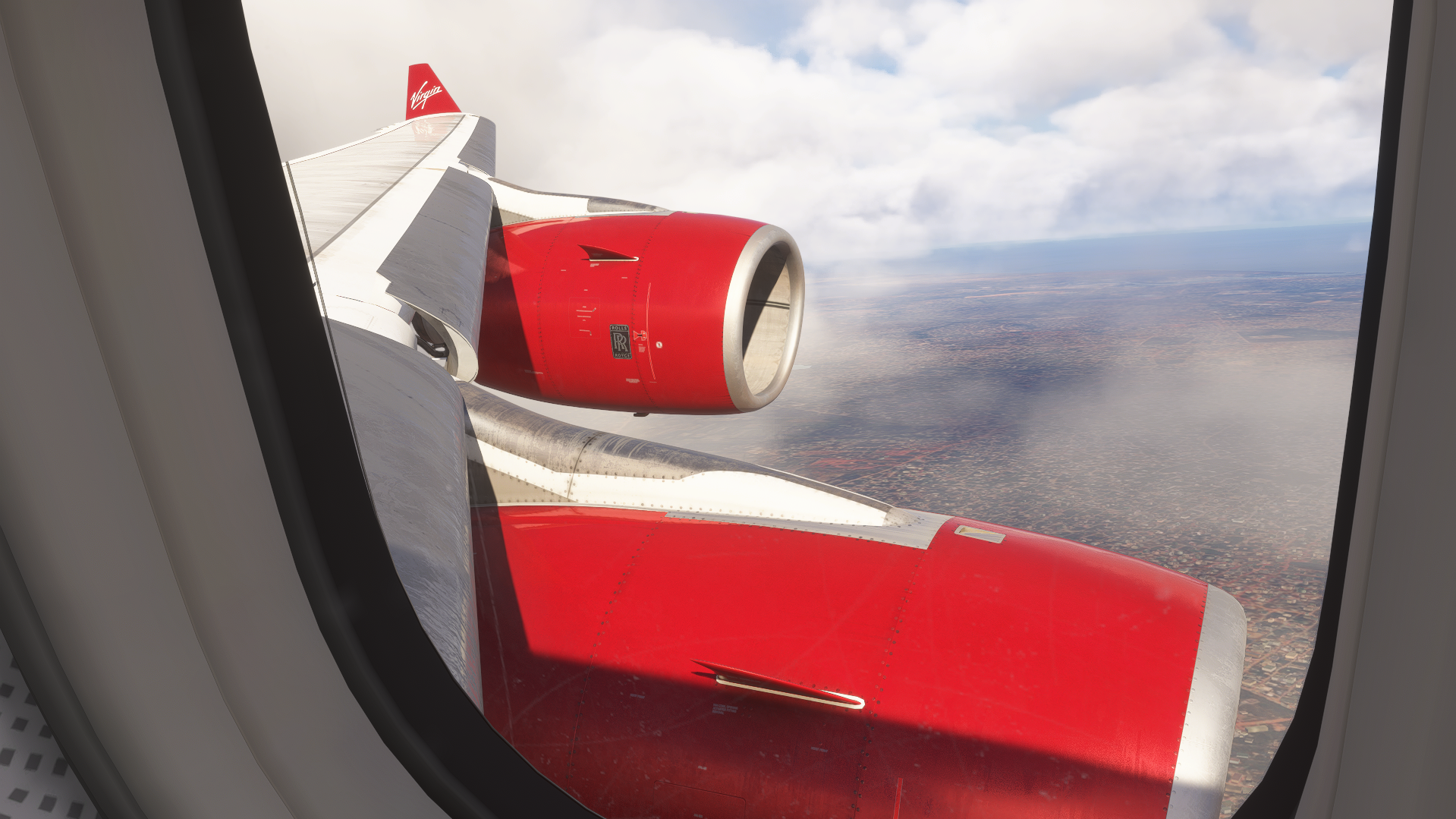 View from a VRGN aircraft window