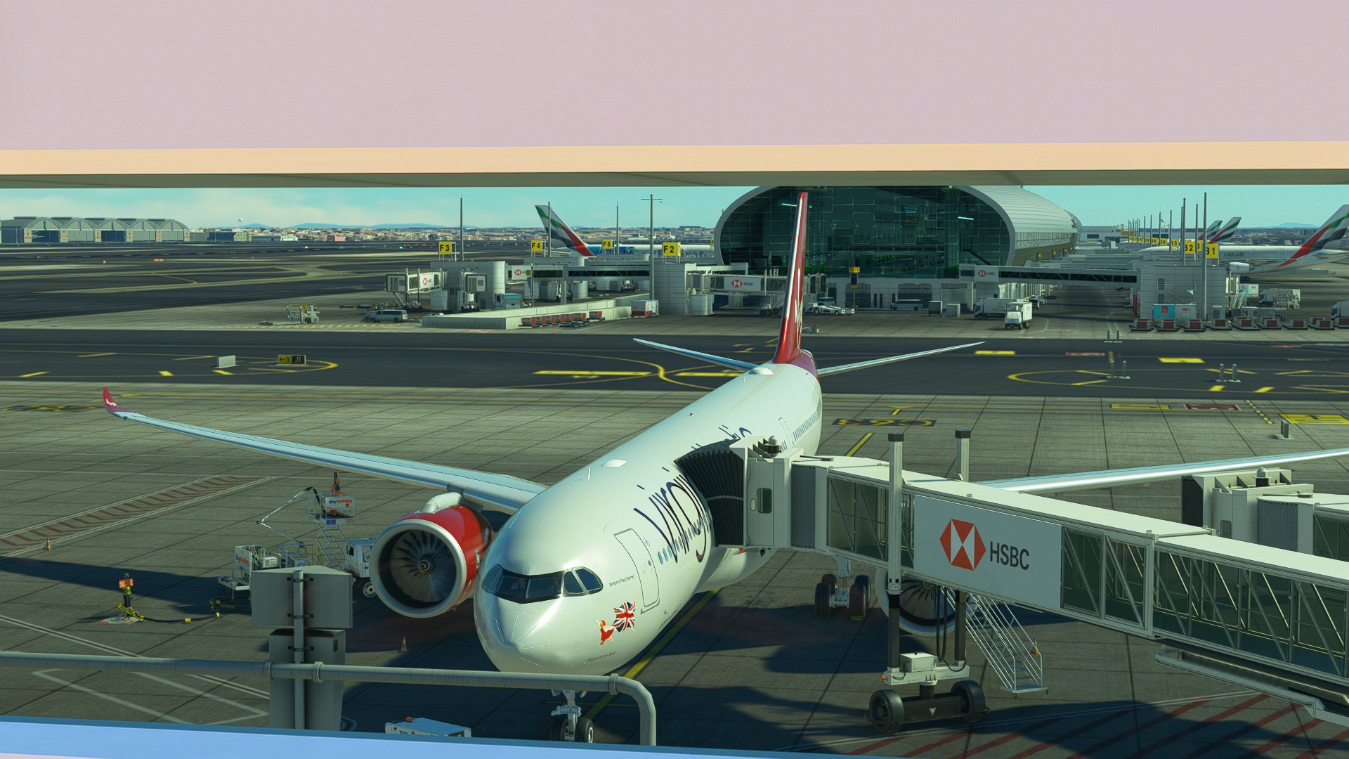 VRGN Virtual aircraft at the gate